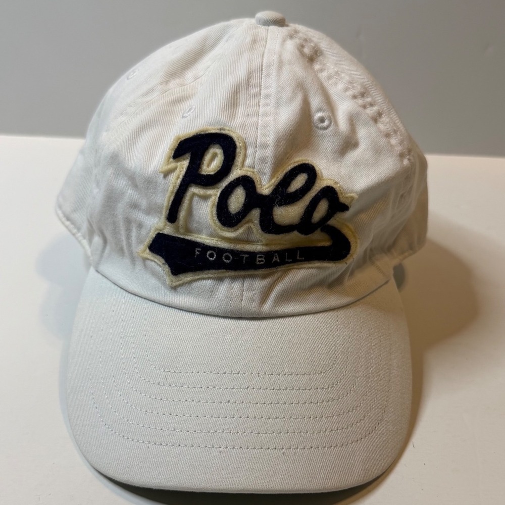 Polo Ralph Lauren Cap Mens Large Football Patch Hat Rare